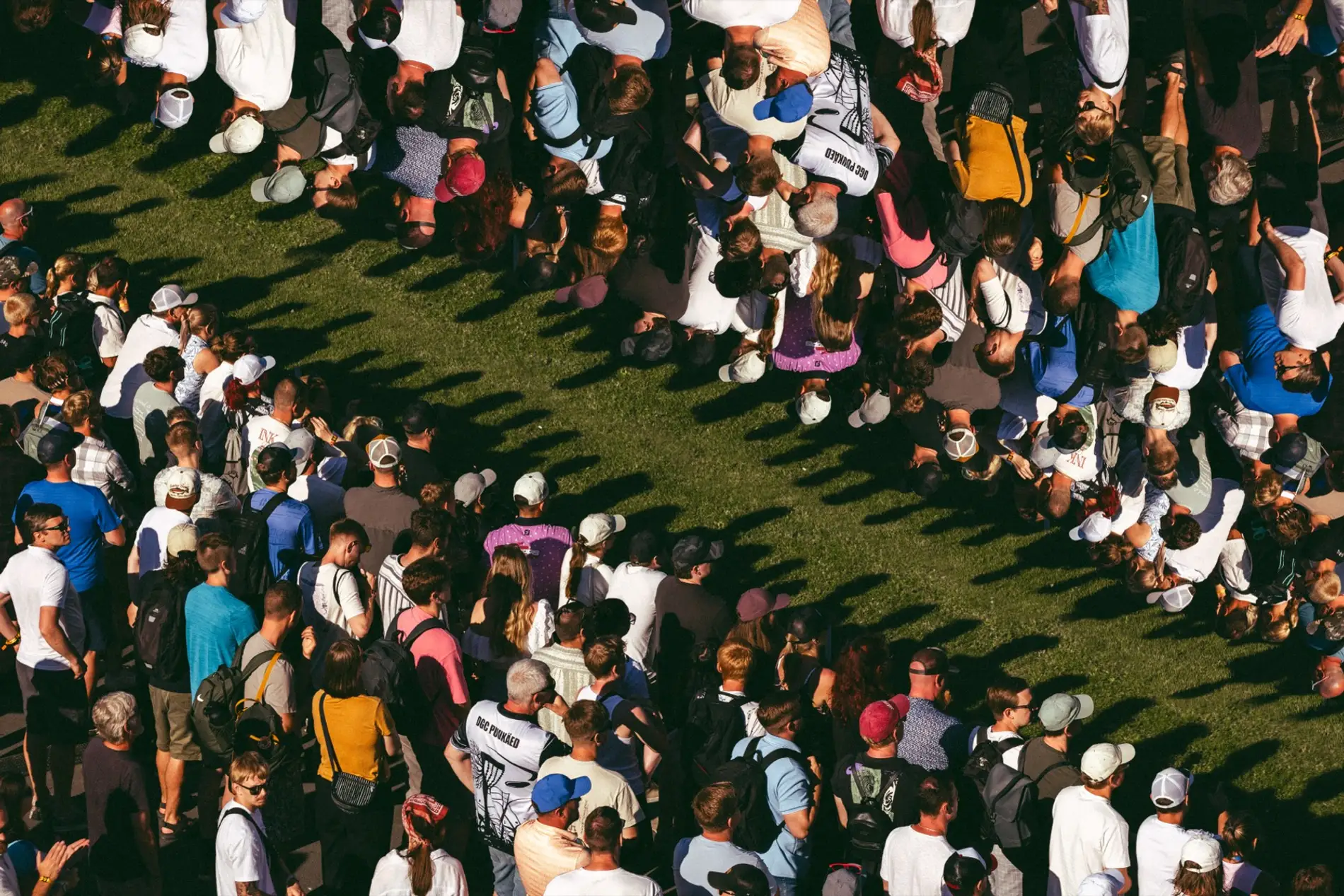 The festival crowd seen from above