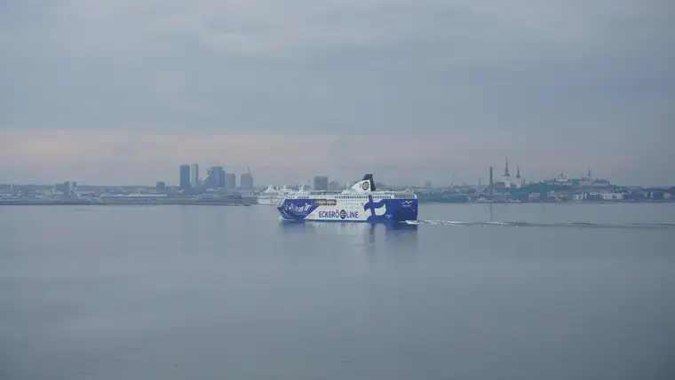 A ferry approaching Tallinn
