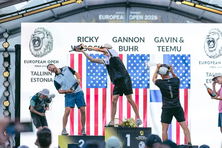 Top players on the 2026 European Open podium